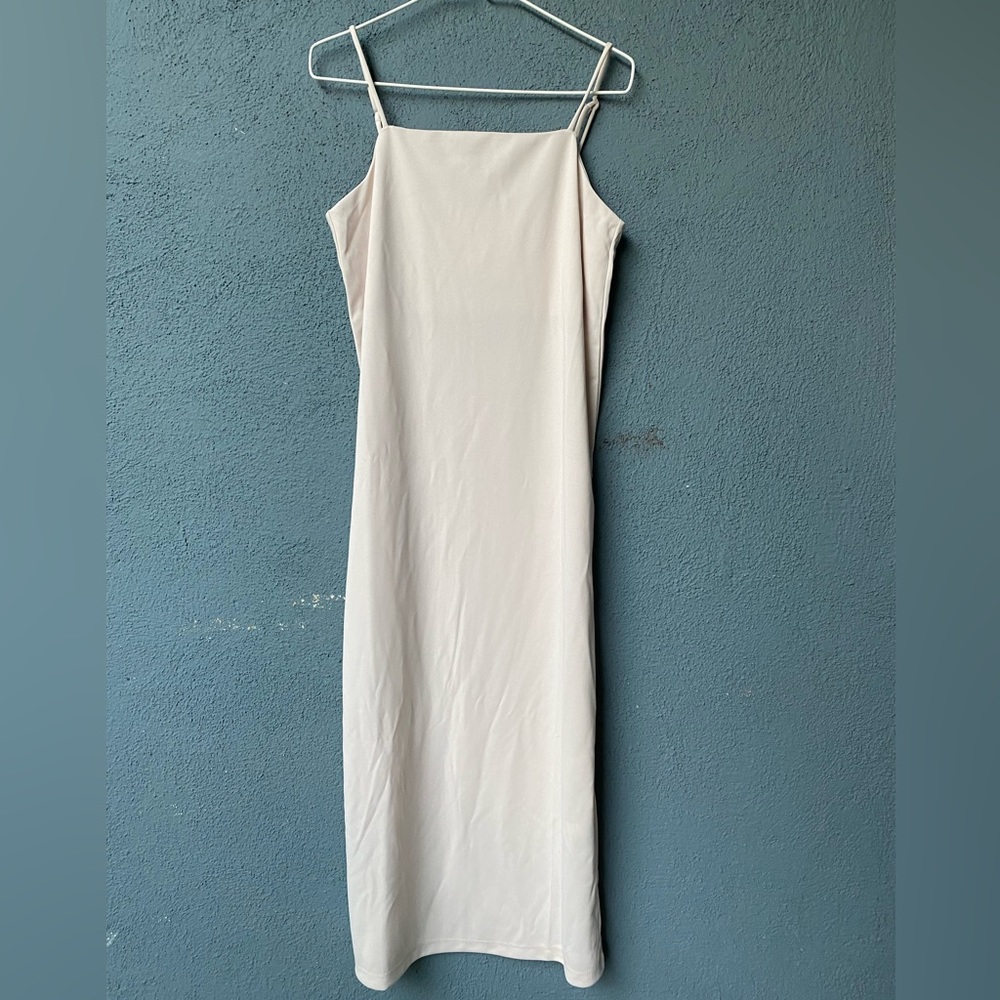 H&M white slip dress
